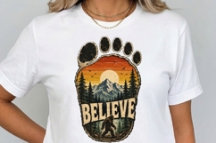 Bigfoot Footprint Clipart Bundle, Sasquatch PNG, Forest Product Image 4