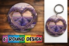 Heartwood Oasis Circle Design Sublimation Keychanin PNG Product Image 1