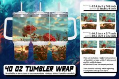 Retro Vintage Floral Tumbler 40oz: Floral Sublimation Product Image 1
