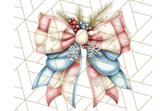 Muted Cozy Christmas Bows PNG Clipart, Winter Holiday Png Product Image 4