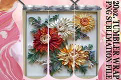 Spring 3D Bloom Tumbler Wrap - For 20oz Product Image 1