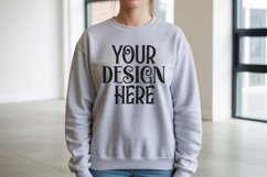 Ash Gildan 18000 Sweatshirt Model Mockups Product Image 1