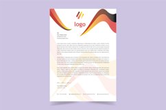 Abstract Waves Letterhead Design Template Vector Product Image 1