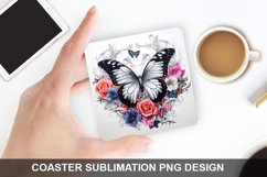4Th Of July Butterfly - Coaster Sublimation Design Product Image 1