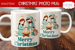 Christmas nativity mug wrap PNG for sublimation 11oz 15oz Product Image 3