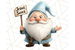Easter Christian Gnome Clipart PNG Bundle, He Is Risen Art Product Image 28