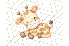 Tiny Zoo Friends Clipart, Cute Cartoon Zoo Animals PNG Product Image 4