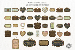 Spring Wooden Signs Clipart Product Image 3