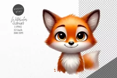 Animals clipart, Fox clipart, Woodland animals clipart Product Image 1