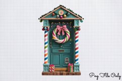 Christmas Door Sublimation Clipart PNG Product Image 1