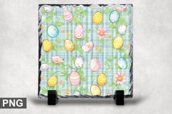 Easter Spring Square Sublimation Slate Design Product Image 1