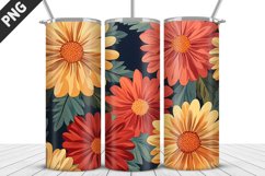 3D Prettiest Flowers Tumbler Wrap | Sublimation Design Product Image 1