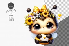 Cute Animals Clipart, Bee clipart, Love letter Product Image 1