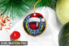 Christmas Santa Wineglass Ornament | Christmas Ornament PNG Product Image 1