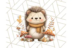 Woodland Autumn Critters PNG Clipart, Cute Fall Animals Product Image 4