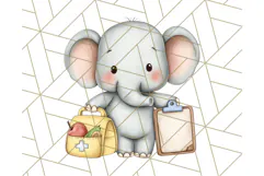 Cute Back to School Animals PNG Clipart with Books & Bags Product Image 4