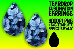 Graceful Flower Teardrop Earrings Product Image 1