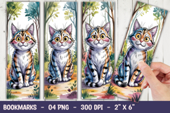 Forest Cat Bookmark Sublimation Product Image 1