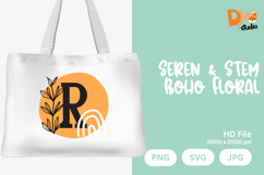 Seren &amp; Stem Boho Floral Monogram Product Image 1