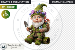 Spring Blossom Gnomes Cliparts Fantasy graphics scrapbooking Product Image 1