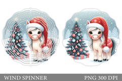 Christmas Horse Wind Spinner. Christmas Wind Spinner Design Product Image 1