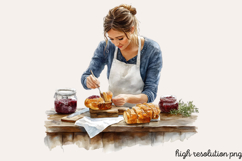 Blue Cozy Spring Home Clipart PNG Product Image 1