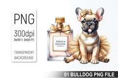 Cute French Bulldog Clipart PNG, Dog illustration Design Product Image 1