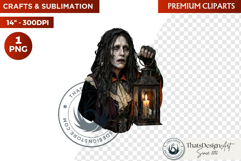 Gothic Halloween Harvest Character PNG Clipart sublimation Product Image 1