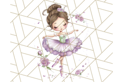 Ballerina Clipart PNG, Cute Ballet Girl Illustration Art Product Image 4