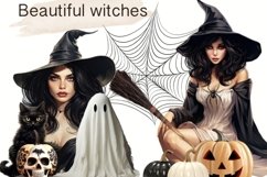 Neutral Halloween Witch Fashion Clipart for Sublimation Product Image 6