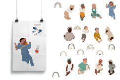 Children&#039;s clipart, child and mother, large collection Product Image 3