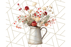 Whimsy Winter Florals Clipart PNG, Christmas Png Clipart Product Image 4