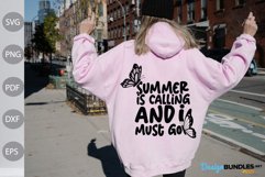 Summer Is Calling & I Must Go SVG Design / Summer Quote SVG Product Image 1