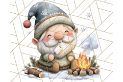 Watercolor Winter Gnome Clipart, Cute Gnome Christmas PNG Product Image 4