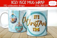 It's Christmas time mug wrap PNG Sublimation 11oz 15oz Product Image 2