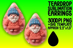 Holiday 3D Santa Claus Sublimation Wrap for Keychain Round Product Image 1