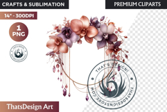 Romantic floral arrangements Clipart PNG, wedding flowers Product Image 1