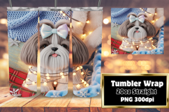 20oz Sublimation Gift Template , Holiday Pets Product Image 1