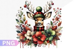 Christmas Deer Sublimation - Clipart PNG Design Product Image 1
