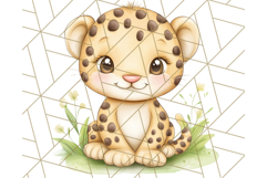 Pastel Safari Jungle Baby Animals PNG Clipart, Nursery Product Image 4