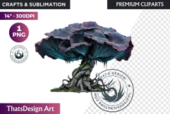 Glowing Fantasy Mushrooms PNG, Magic Mushroom Clipart Product Image 1