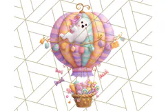 Pastel Halloween Town PNG Clipart, Spooky Shops & Homes Png Product Image 4