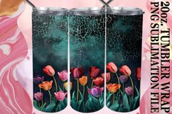 Glitzy Leopard Pattern Tumbler Wrap: Sublimation - 20oz Product Image 1