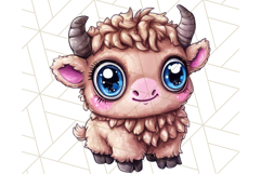 Farm Animals Kawaii Clipart PNG, Cute Barnyard Animal Product Image 4