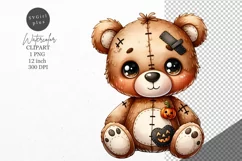 Halloween clipart, Teddy bear clipart, Kids Halloween Product Image 1