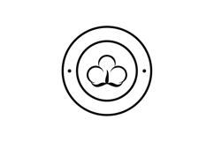 Cotton flower organic clothing apparel badge emblem sticker Product Image 1