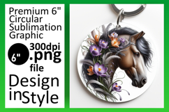 Unique Round Design Coaster PNG , Horse Product Image 1