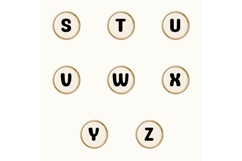 Gold Bead Alphabet PNG, Round Letter Beads Clipart, Gold Product Image 5