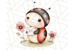 Cute Ladybug Clipart PNG, Pastel Whimsical Bug Illustrations Product Image 4