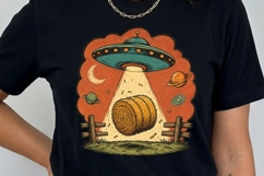 Cosmic Farm Animals Clipart Bundle, UFO Farm Animal PNG Product Image 5